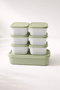 Hermia Juego de cajas de almacenamiento BU0049, 7 piezas, Verde